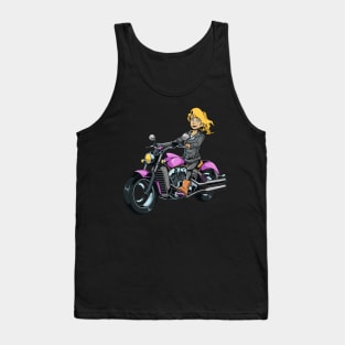 Girl on motorcycle Tank Top